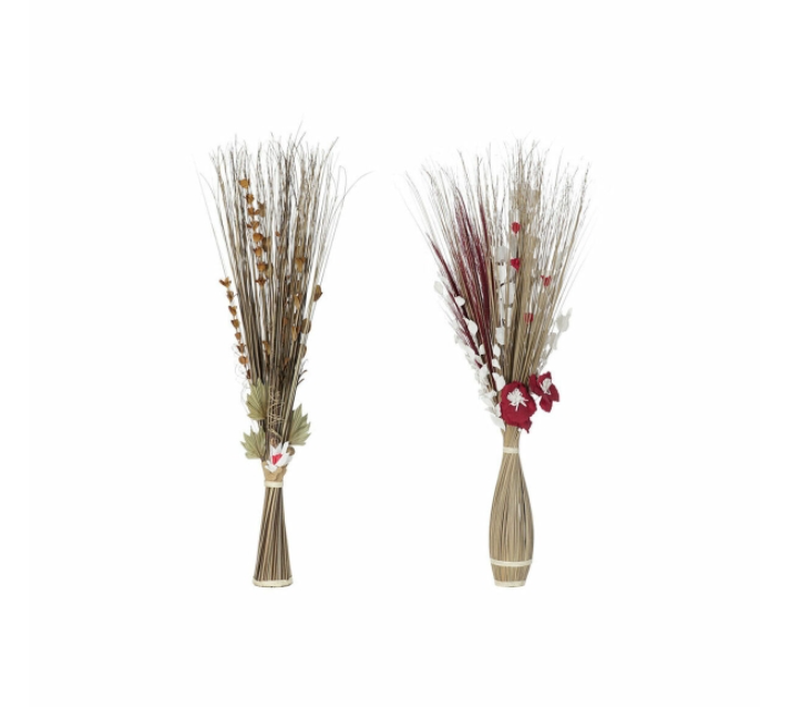 Bunch DKD Home Decor 8424001847471 Flowers Natural Red Brown Dried flower (40 x 40 x 150 cm) (2 Units)